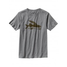 Футболка Patagonia flying fish t-sh gravel heather