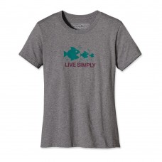 Футболка Patagonia Live simply fish tee-gravel heather